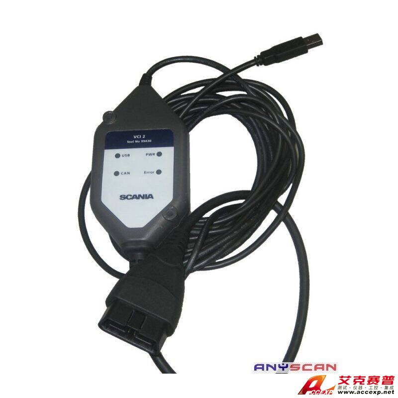 Scania VCI 2 Scania VCI 2-SCANIA VCI 2 is used together with Scania Diagnosis and SCANIA VCI2, truck tool SCANIA VCI2, SCANIA VCI 2 for heavy duty from ANYSCAN.