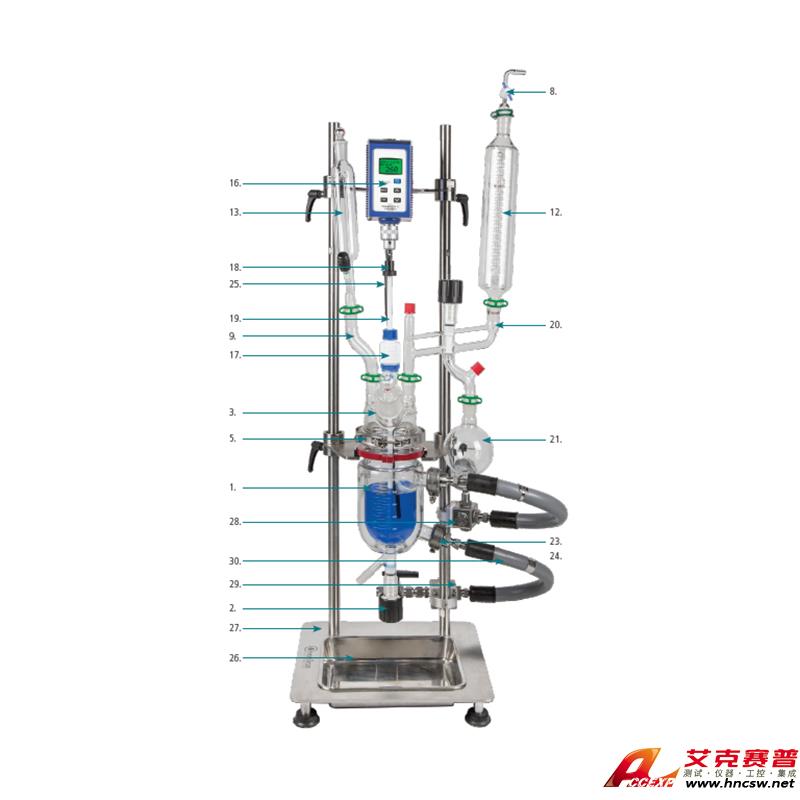 JULABO優萊博 250ml 桌上式玻璃夾套反應釜，JRS-1500-02