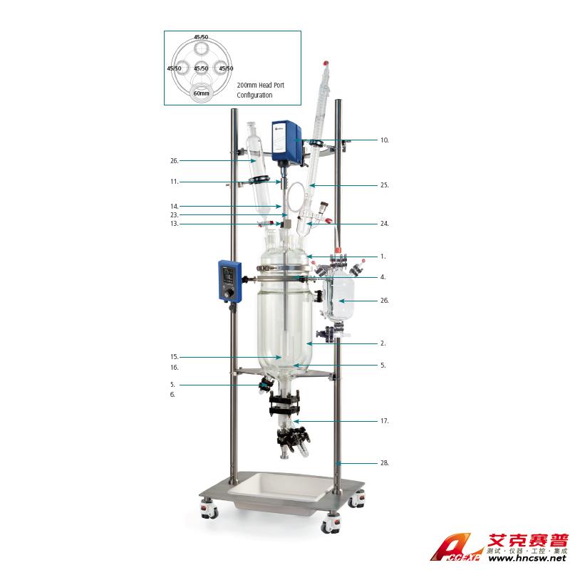 JULABO優(yōu)萊博 20L玻璃夾套反應(yīng)釜，JRS-1503-02