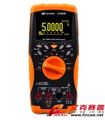 keysight是德 U1253B 手持式數字萬用表，4位半，OLED 顯示屏